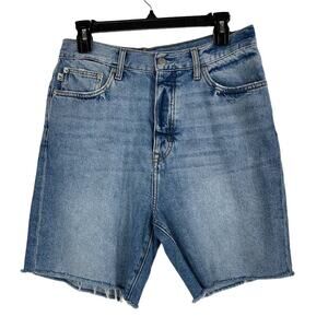 Lovers + Friends shorts blue Devon high rise 90's cut off